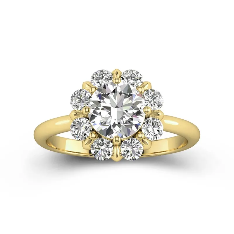 Graceful Round 1.50ct Moissanite Engagement Ring