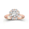 Graceful Round 1.00ct Moissanite Engagement Ring