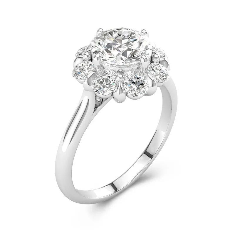 Graceful Round 1.50ct Moissanite Engagement Ring