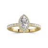 Délicat Marquise 0.80ct Moissanite Bague de fiançailles