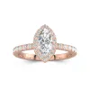 Delicate Marquise 1.00ct Moissanite Engagement Ring