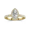 Delicate Marquise 1.00ct Moissanite Engagement Ring