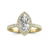 Delicate Marquise 2.00ct Moissanite Engagement Ring