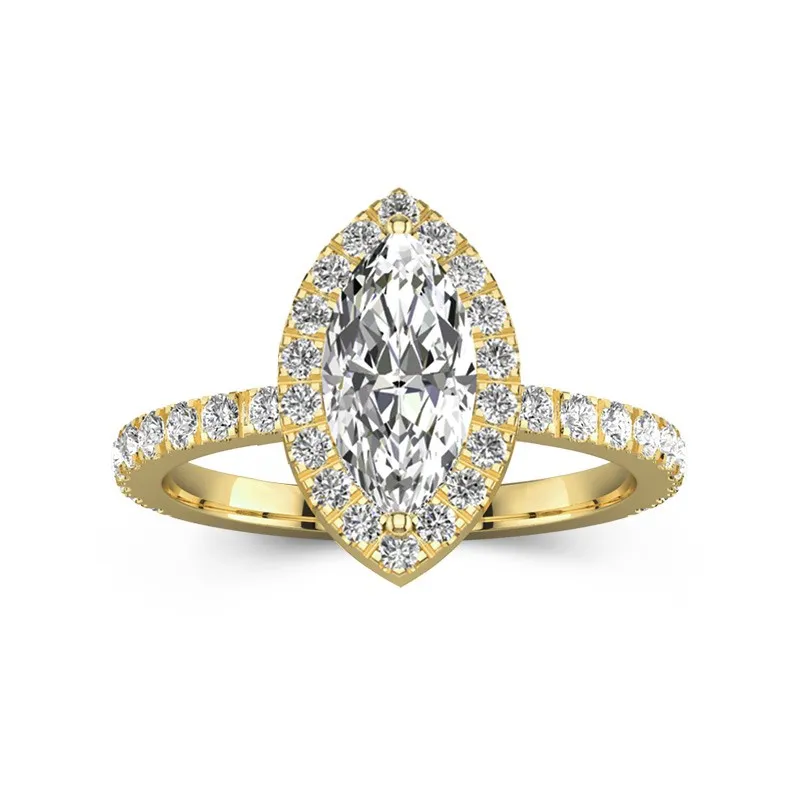 Delicate Marquise 2.00ct Moissanite Engagement Ring