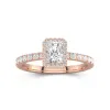 Delicate Radiant 0.80ct Moissanite Engagement Ring