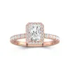 Delicate Radiant 1.00ct Moissanite Engagement Ring