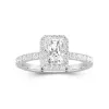 Delicate Radiant 1.00ct Moissanite Engagement Ring