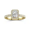 Delicate Radiant 1.00ct Moissanite Engagement Ring