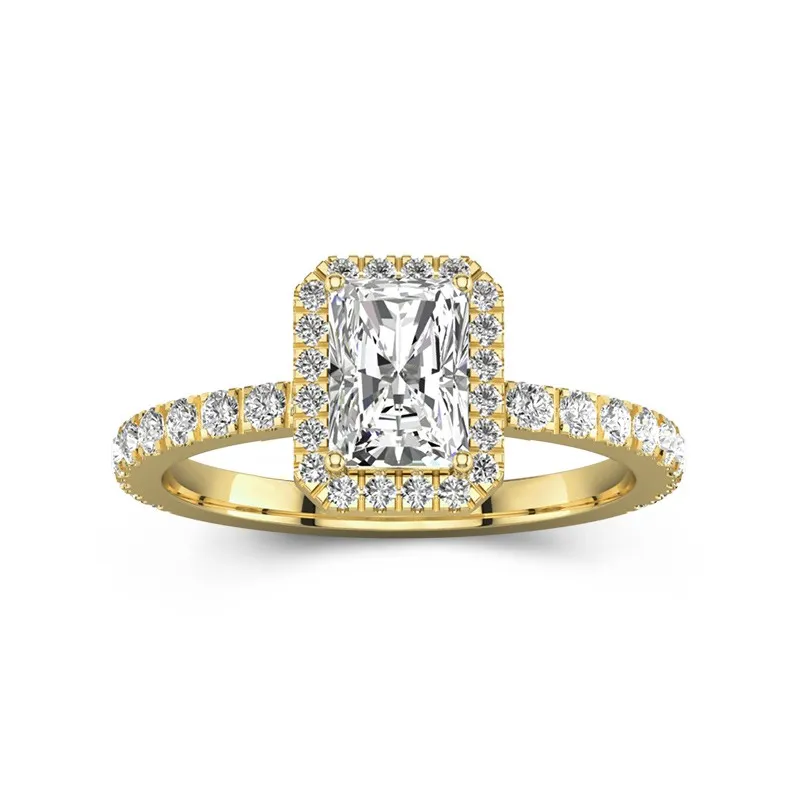 Delicate Radiant 1.00ct Moissanite Engagement Ring