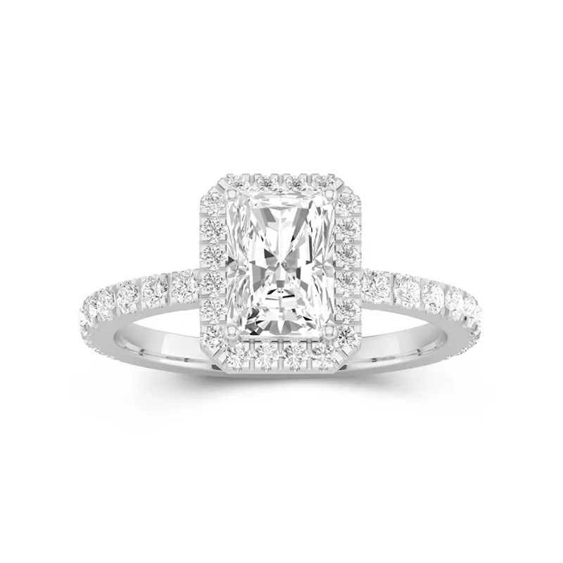 Delicate Radiant 2.00ct Moissanite Engagement Ring