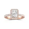 Delicate Radiant 2.00ct Moissanite Engagement Ring