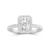 Delicate Radiant 2.00ct Moissanite Engagement Ring