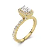 Delicate Radiant 0.80ct Moissanite Engagement Ring