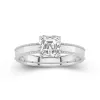 Wide Asscher 2.00ct Moissanite Engagement Ring