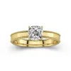 Wide Cushion 1.50ct Moissanite Engagement Ring