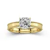 Wide Cushion 2.00ct Moissanite Engagement Ring