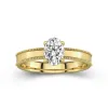 Wide Oval 1.50ct Moissanite Engagement Ring