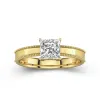 Wide Princess 1.50ct Moissanite Engagement Ring