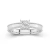 Wide Princess 1.00ct Moissanite Engagement Ring