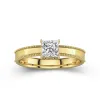 Wide Princess 1.00ct Moissanite Engagement Ring