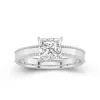 Wide Princess 2.00ct Moissanite Engagement Ring