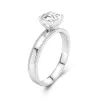 Wide Asscher 1.50ct Moissanite Engagement Ring