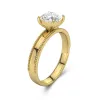 Wide Cushion 1.50ct Moissanite Engagement Ring