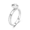 Wide Heart 1.50ct Moissanite Engagement Ring