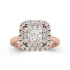 Unique Princesse 0.75ct Moissanite Bague de fiançailles