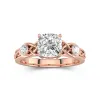 1.50ct Moissanite Engagement Ring 14K Rose Gold