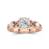 1.00ct Moissanite Engagement Ring 14K Rose Gold