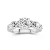 1.00ct Moissanite Engagement Ring 14K White Gold