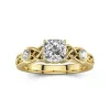 1.00ct Moissanite Engagement Ring 18K Gold