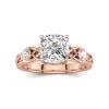 2.00ct Moissanite Engagement Ring 14K Rose Gold