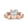 1.50ct Moissanite Engagement Ring 14K Rose Gold