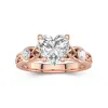 2.00ct Moissanite Engagement Ring 14K Rose Gold