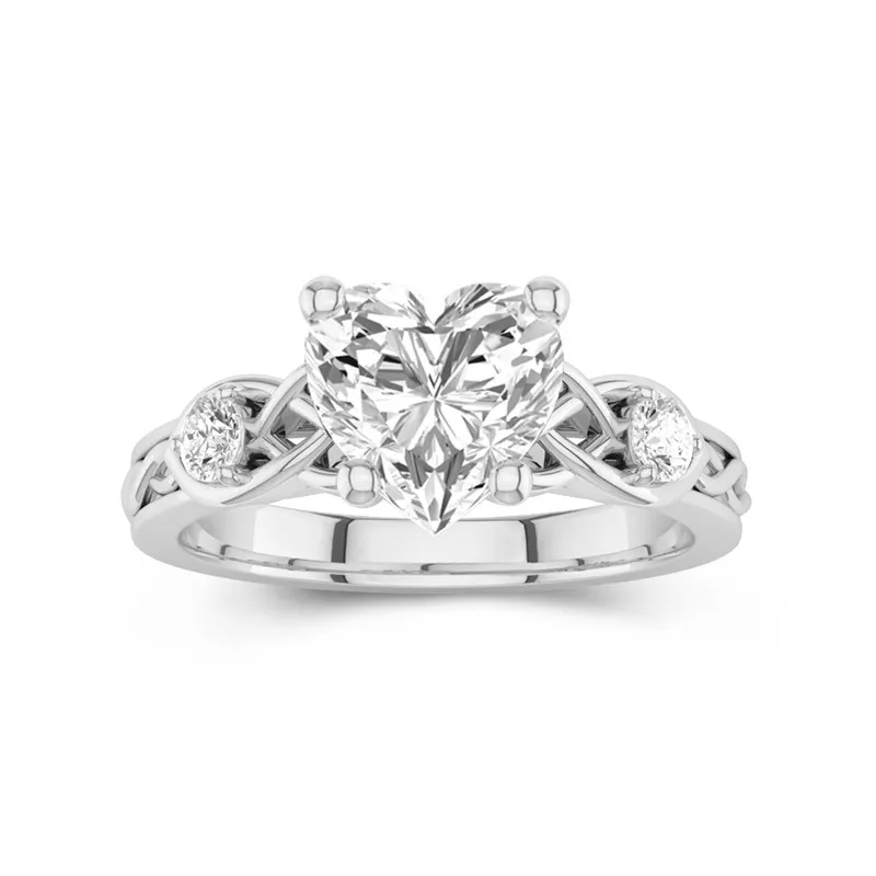 2.00ct Moissanite Bague de fiançailles Platine