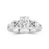 1.50ct Moissanite Engagement Ring 18K White Gold