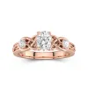 1.00ct Moissanite Engagement Ring 14K Rose Gold