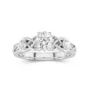 1.00ct Moissanite Engagement Ring 14K White Gold