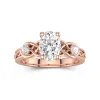 2.00ct Moissanite Engagement Ring 14K Rose Gold