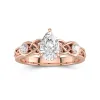 1.50ct Moissanite Engagement Ring 14K Rose Gold