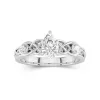 1.00ct Moissanite Engagement Ring 14K White Gold