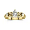 1.00ct Moissanite Engagement Ring 14K Gold