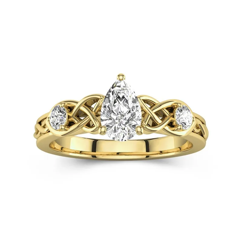 1.00ct Moissanite Engagement Ring 18K Gold