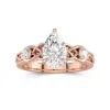 2.00ct Moissanite Engagement Ring 14K Rose Gold