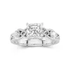 1.50ct Moissanite Engagement Ring 14K White Gold