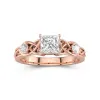 1.00ct Moissanite Engagement Ring 14K Rose Gold