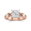 2.00ct Moissanite Engagement Ring 14K Rose Gold