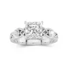 2.00ct Moissanite Engagement Ring 14K White Gold